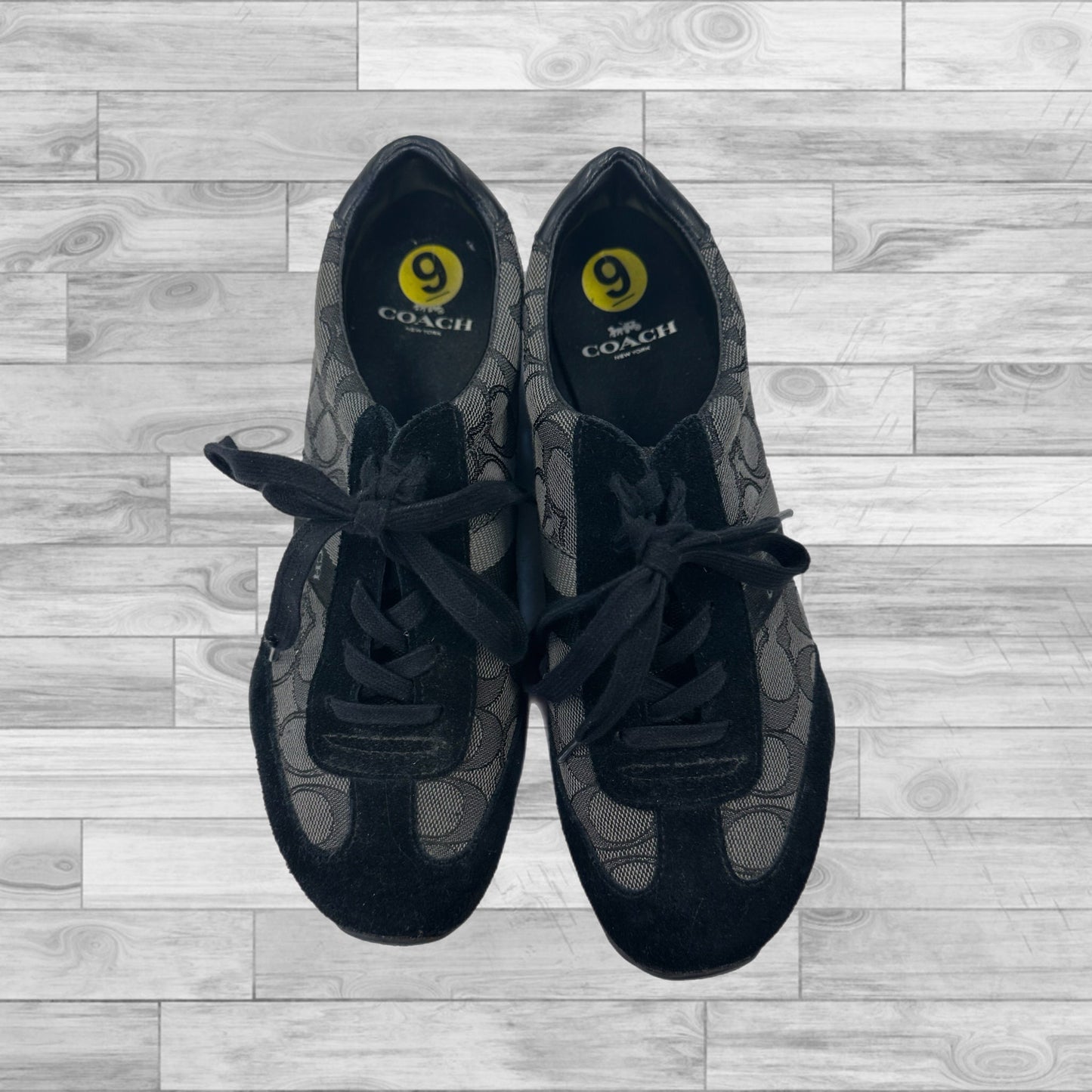 Black Shoes Sneakers Coach, Size 9