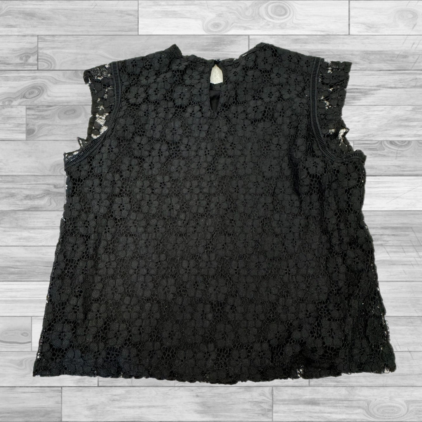 Black Top Short Sleeve Nanette By Nanette Lepore, Size L