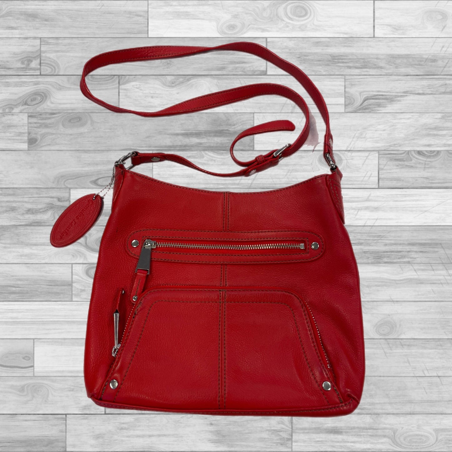 Crossbody Leather By Clothes Mentor, Size: Medium
