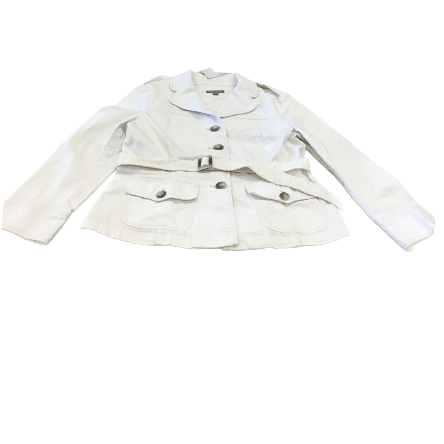 Jacket Denim By White House Black Market In Cream, Size: 10p