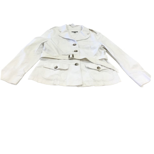 Jacket Denim By White House Black Market In Cream, Size: 10p