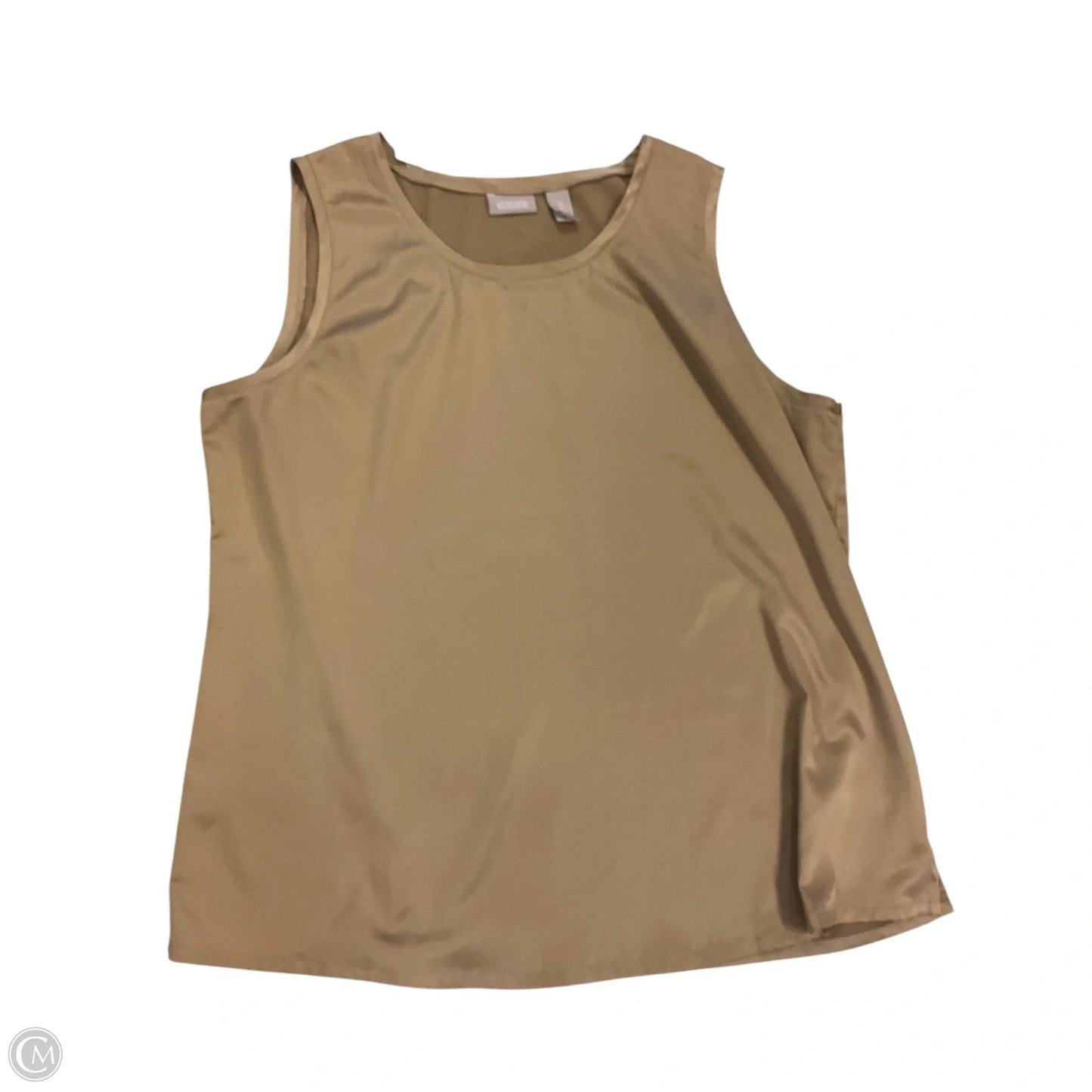Top Sleeveless By Chicos In Gold, Size: 2
