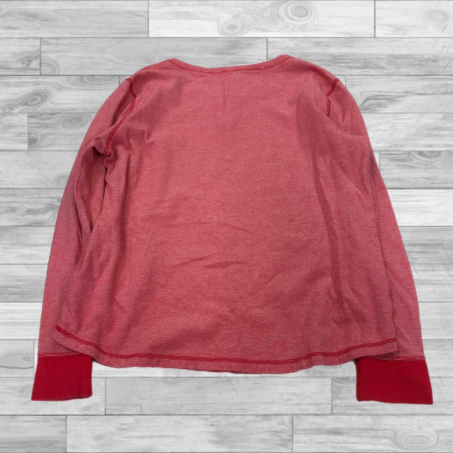 Top Long Sleeve By Talbots In Red, Size: L