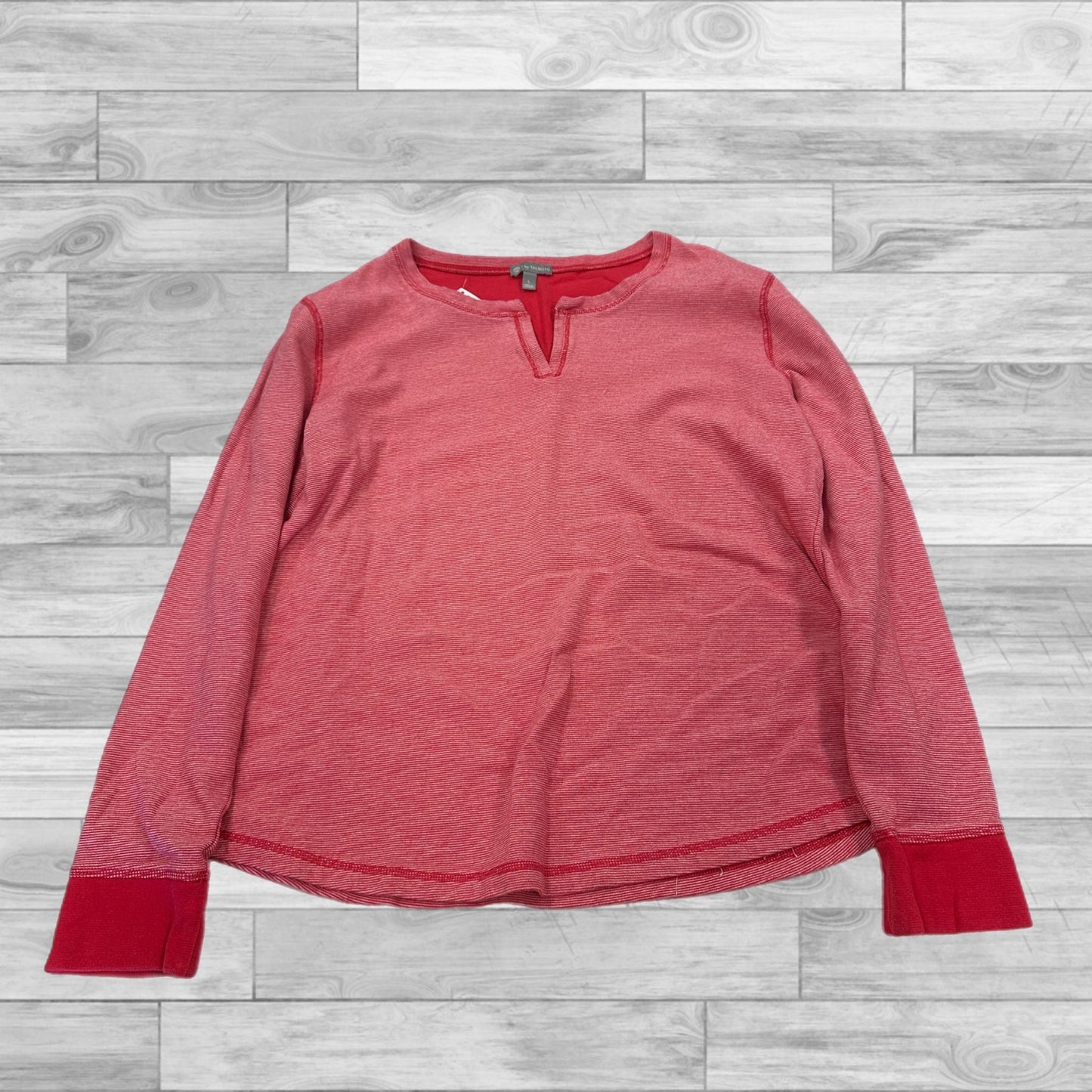 Top Long Sleeve By Talbots In Red, Size: L