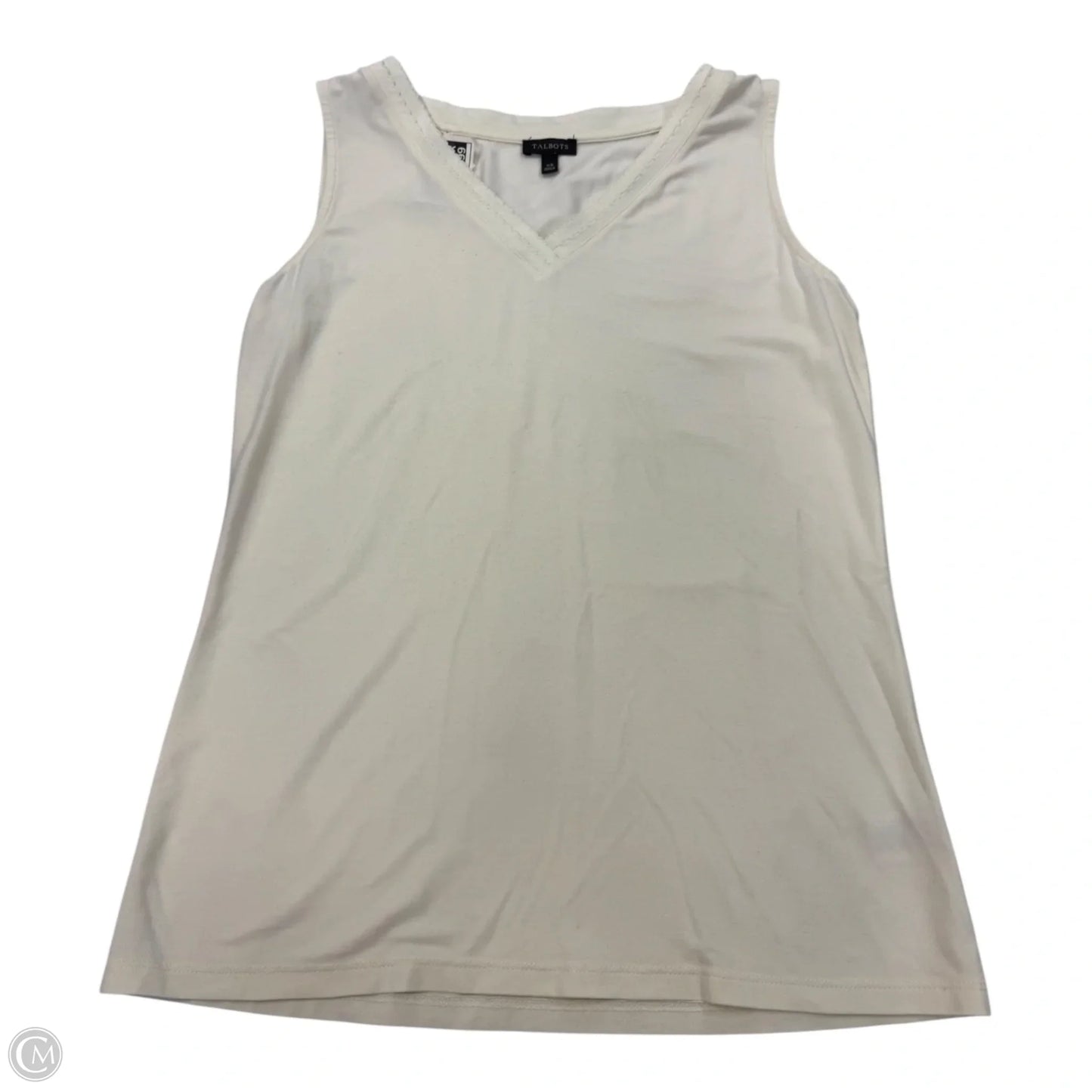 Top Sleeveless By Talbots In Cream, Size: Xs