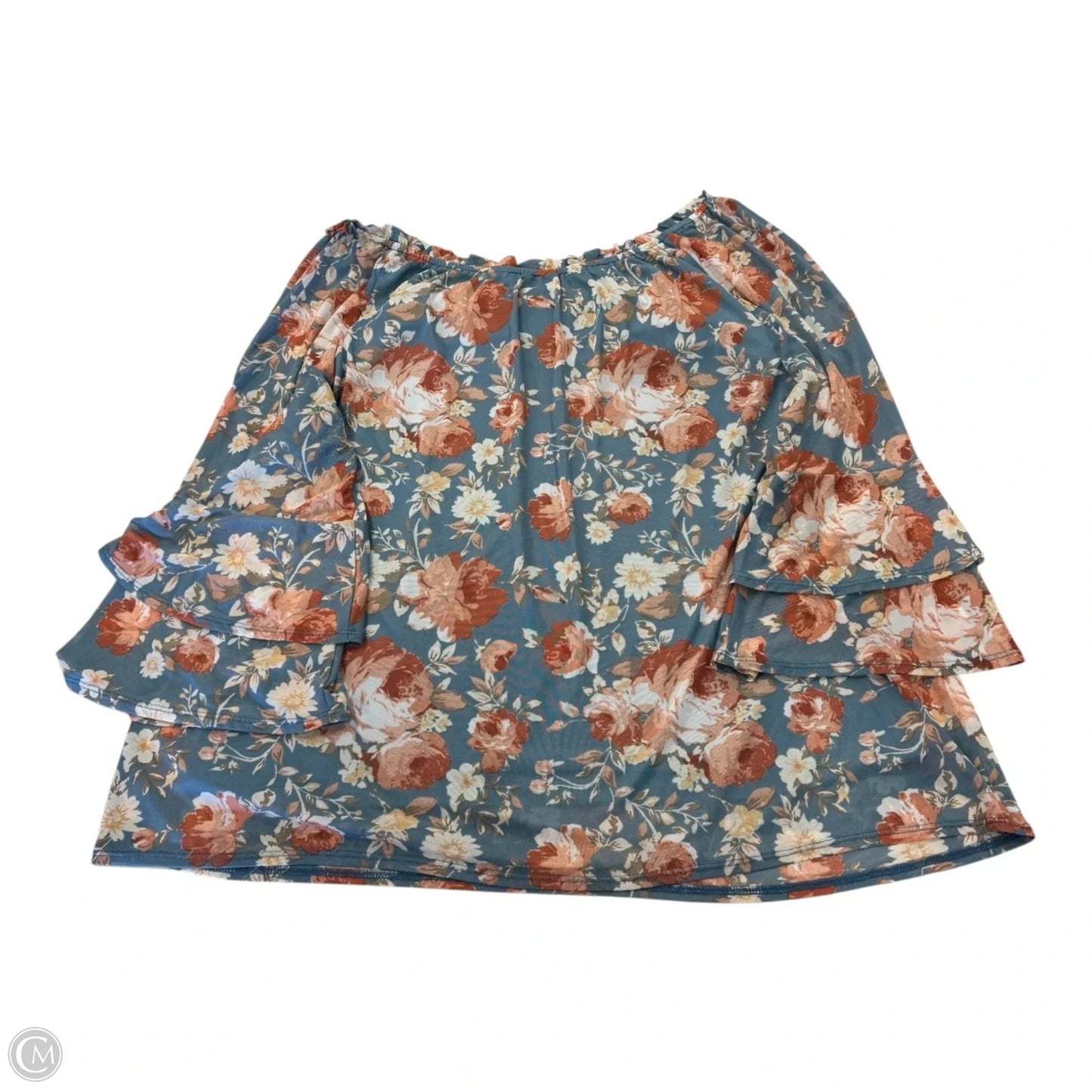 Top 3/4 Sleeve By Apt 9 In Floral Print, Size: Xxl