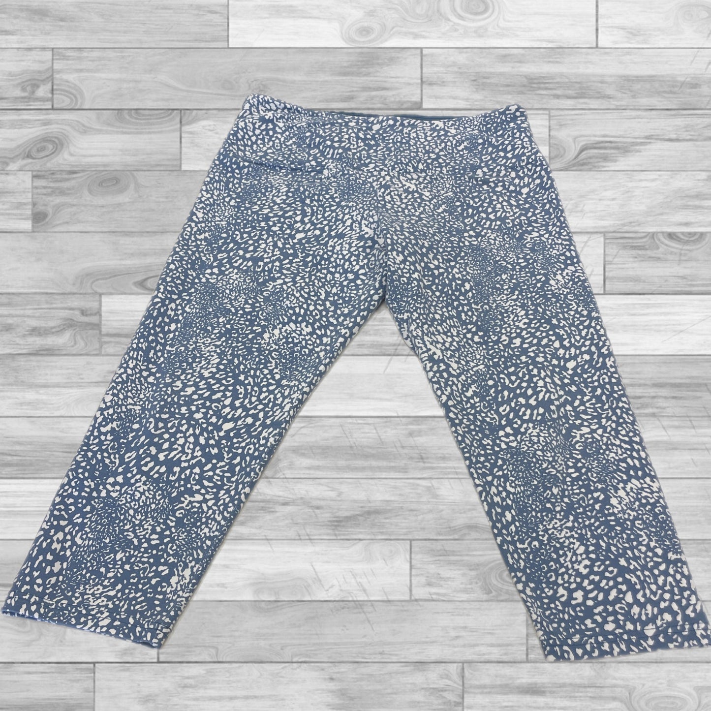 Athletic Leggings Capris By Clothes Mentor In Blue & White, Size: L