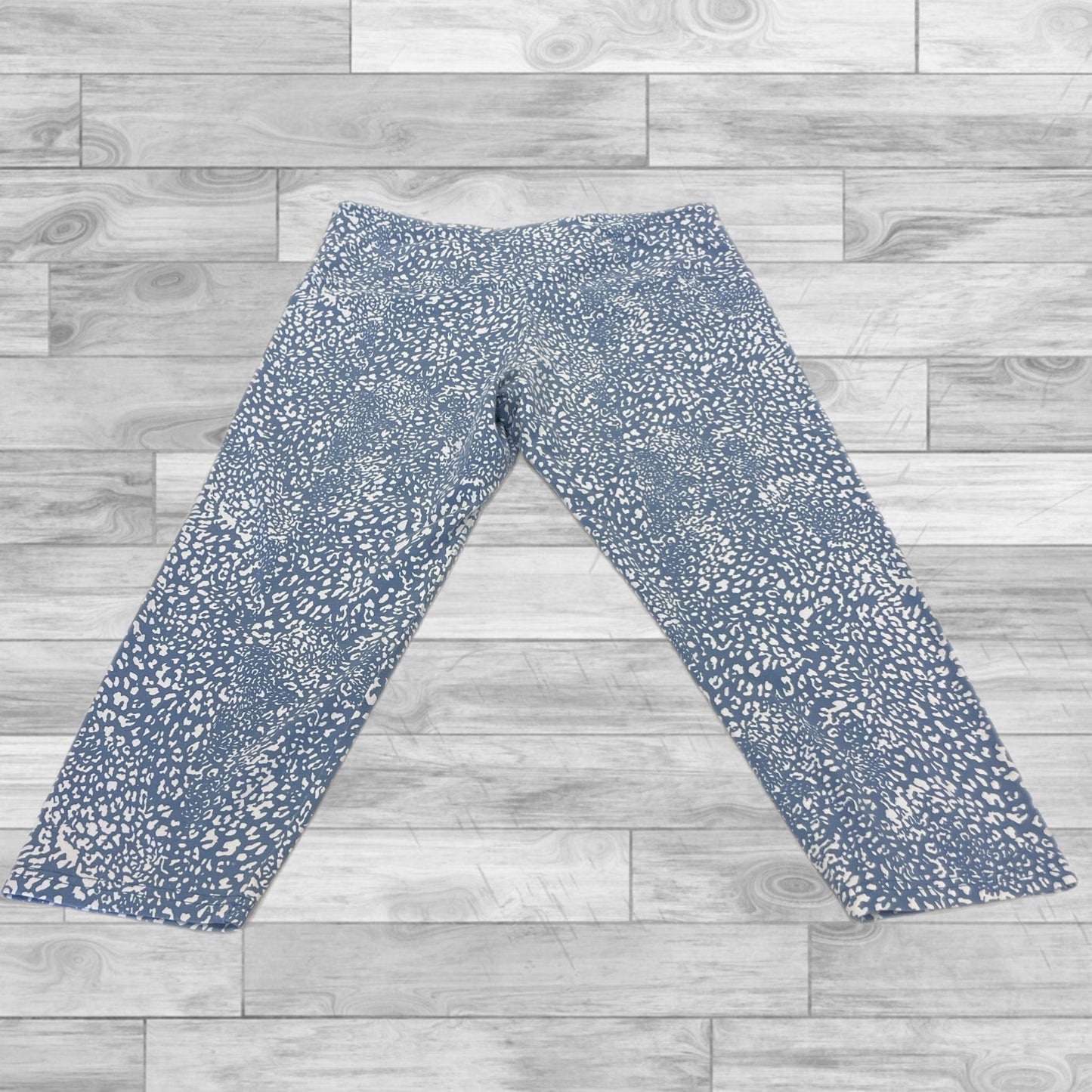 Athletic Leggings Capris By Clothes Mentor In Blue & White, Size: L