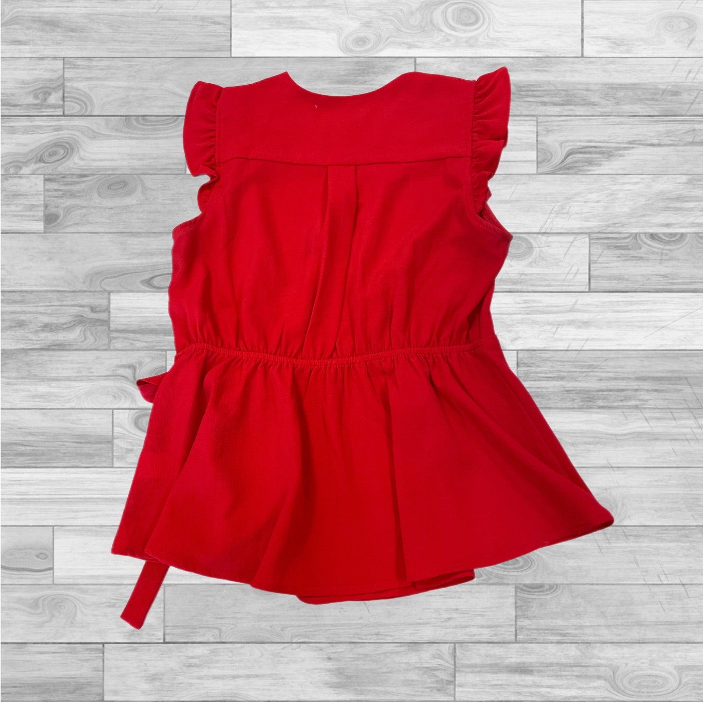 Top Short Sleeve By Monteau In Red, Size: L