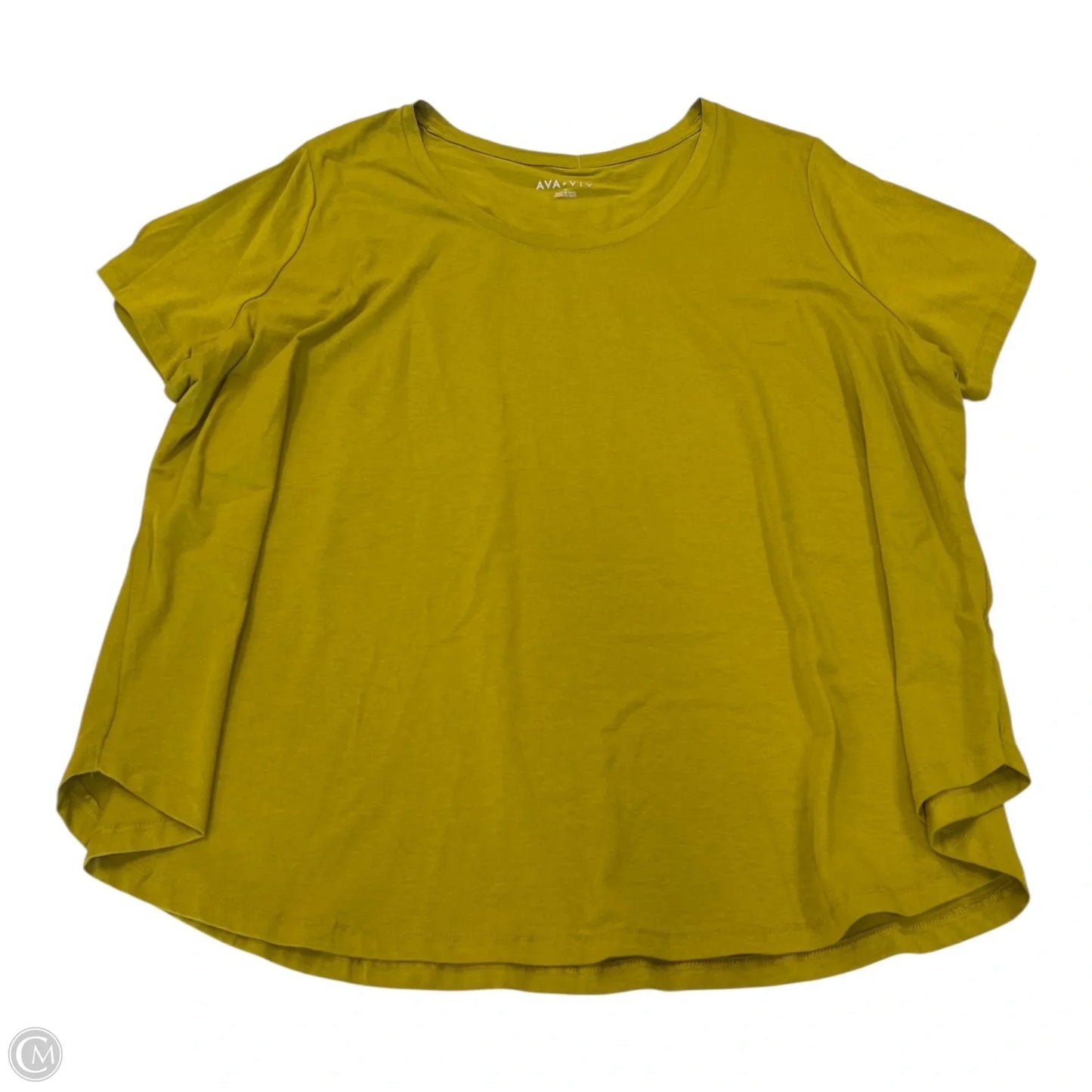 Top Short Sleeve Basic By Ava & Viv In Green, Size: 3x