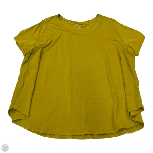 Top Short Sleeve Basic By Ava & Viv In Green, Size: 3x