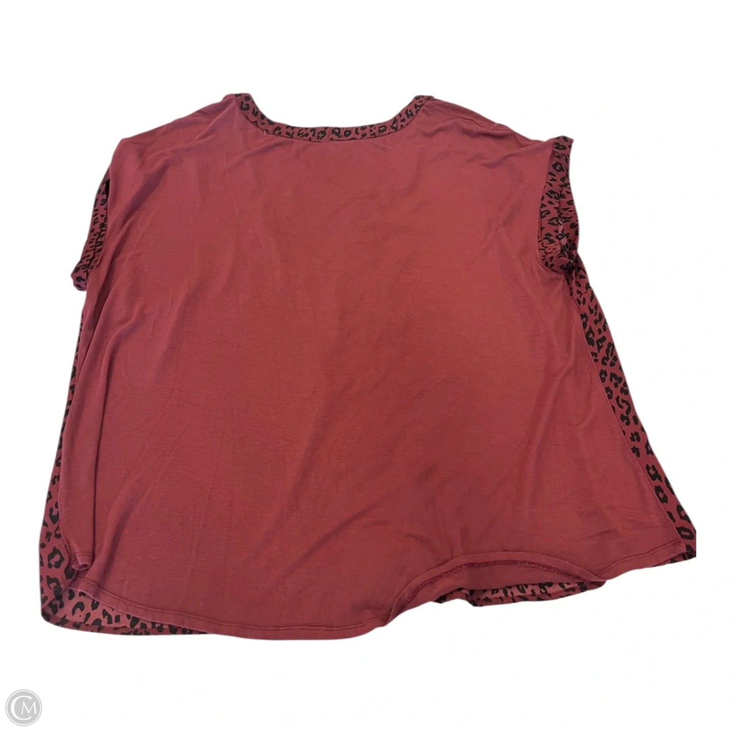 Top Short Sleeve By Fortune & Ivy In Red, Size: 2x