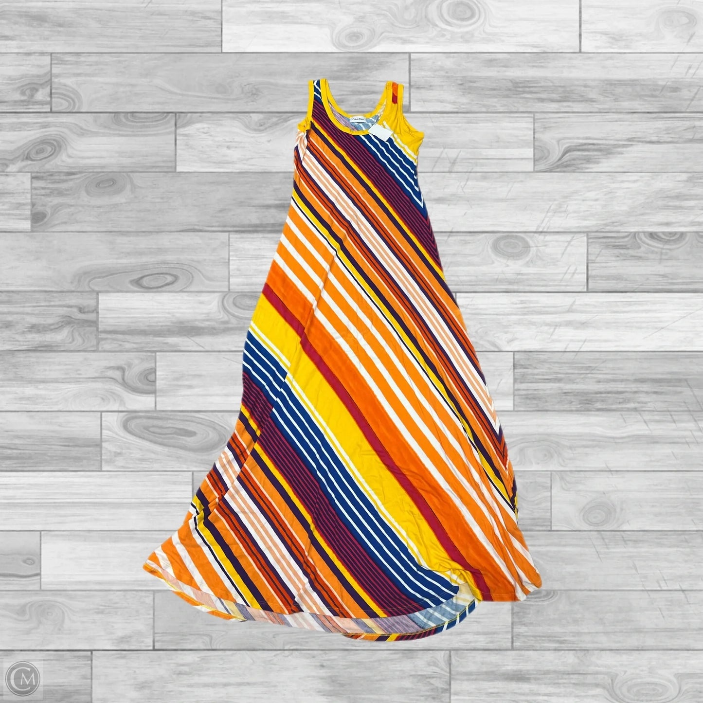 Dress Casual Maxi By Calvin Klein In Multi-colored, Size: M