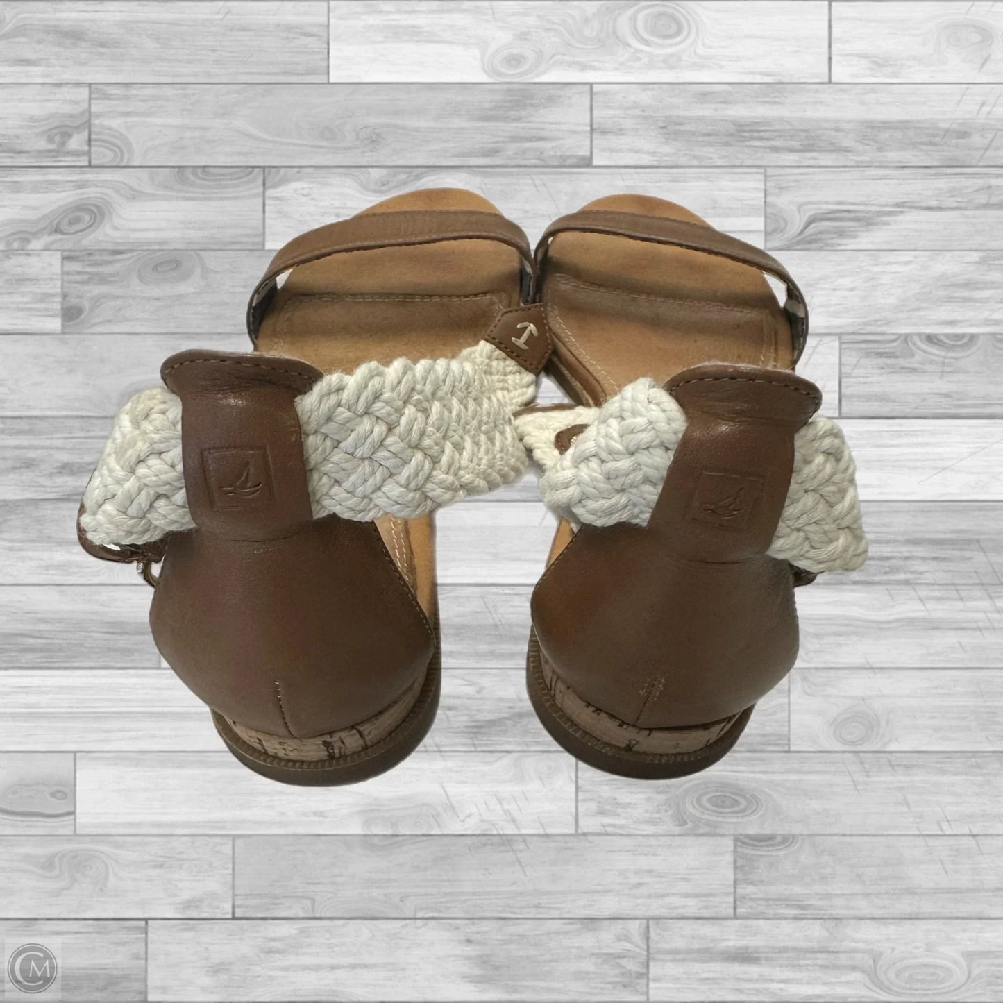 Sandals Flats By Sperry In Brown & Cream, Size: 6.5