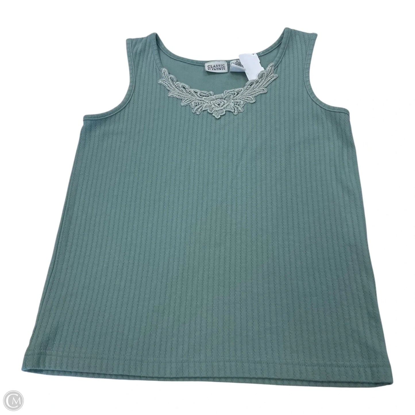 Top Sleeveless By Classic Elements In Green, Size: S