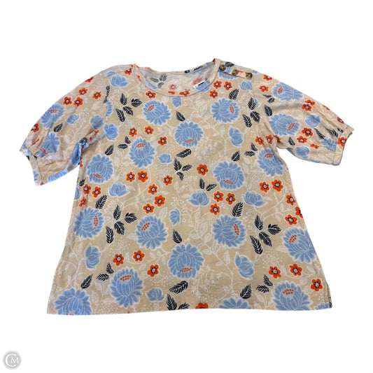 Top Short Sleeve Basic By Loft In Multi-colored, Size: Lp