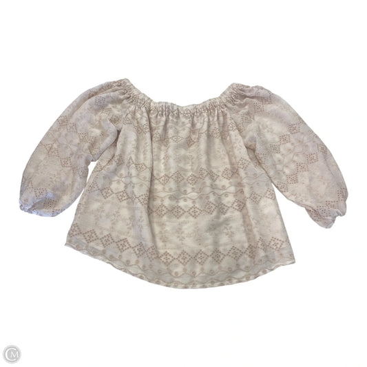 Top 3/4 Sleeve By Express In Beige, Size: Xs