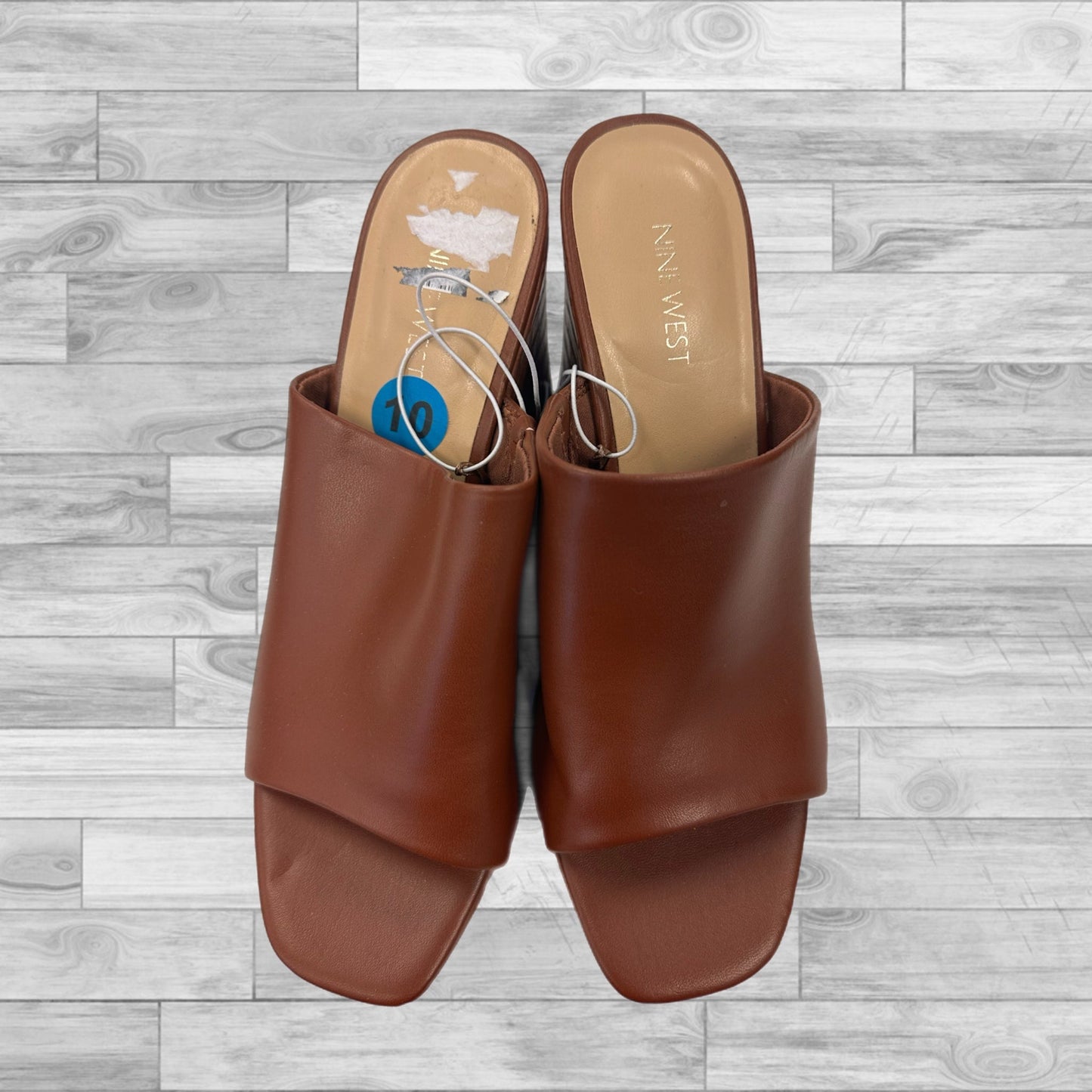 Brown Shoes Heels Wedge Nine West, Size 10
