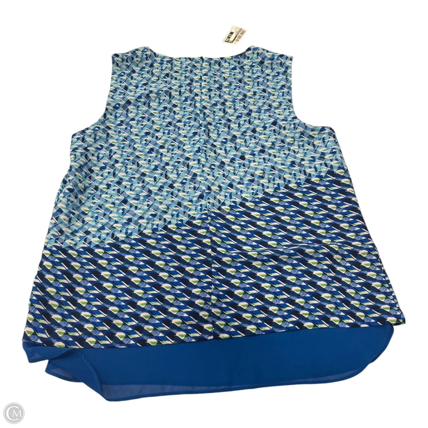 Top Sleeveless By Rose And Olive In Blue & Green, Size: M