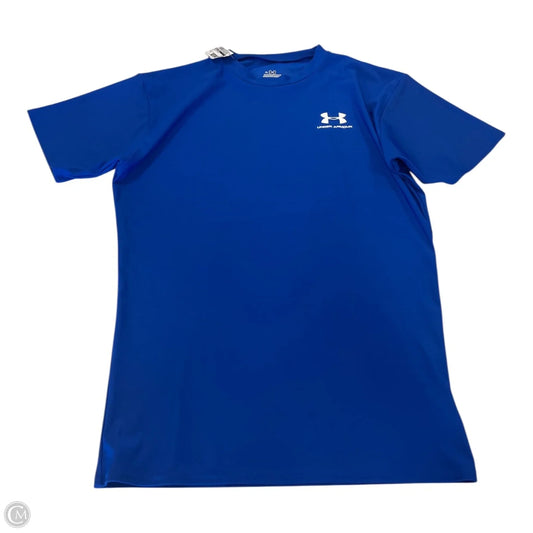Athletic Top Short Sleeve By Under Armour In Blue, Size: Xl