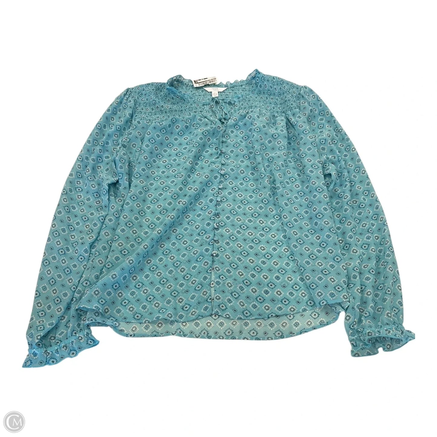 Top Long Sleeve By Time And Tru In Blue, Size: L