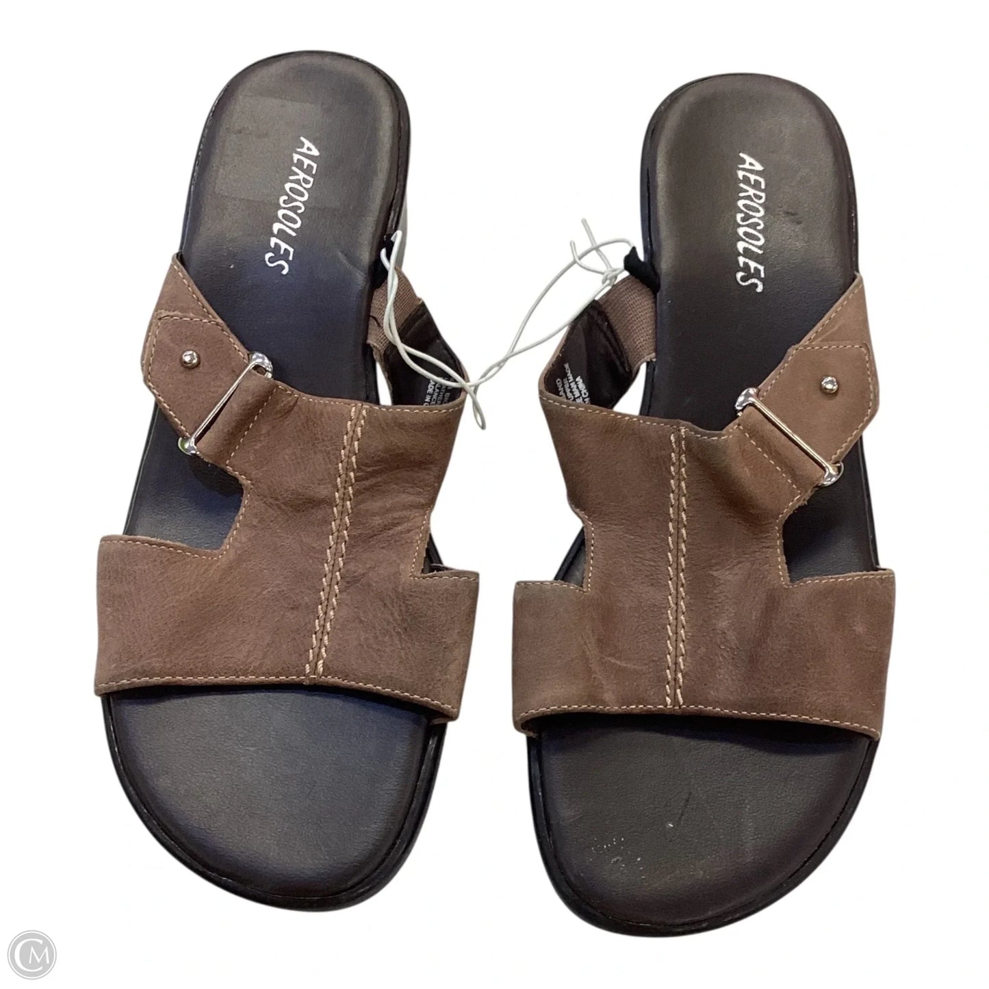 Sandals Heels Platform By Aerosoles In Brown, Size: 8