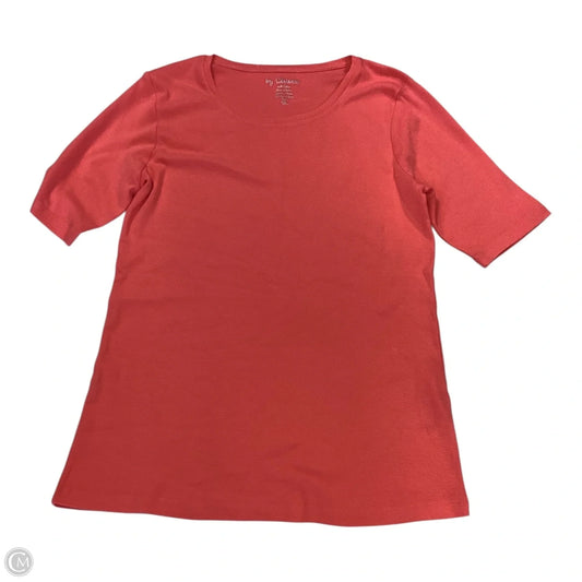 Top Short Sleeve By Chicos In Coral, Size: M