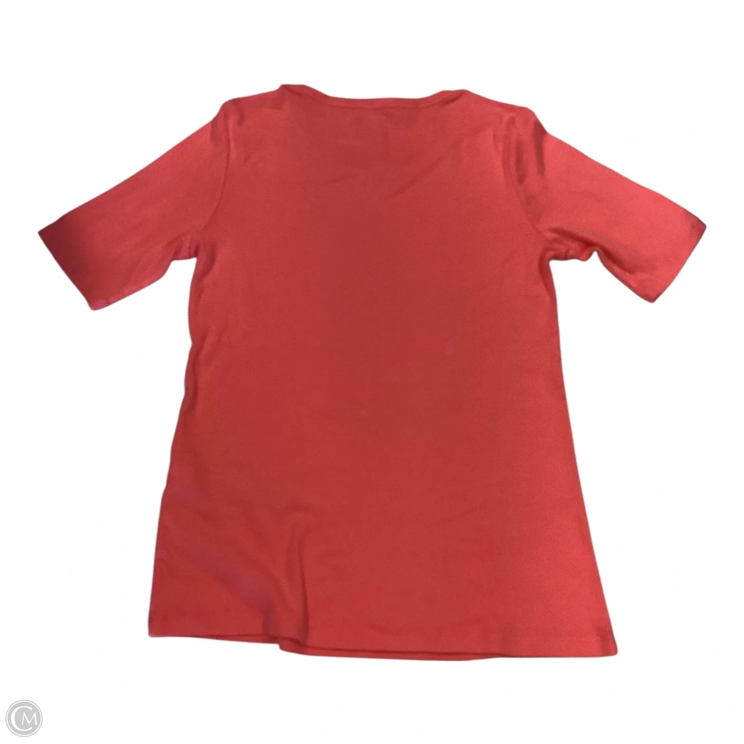 Top Short Sleeve By Chicos In Coral, Size: M