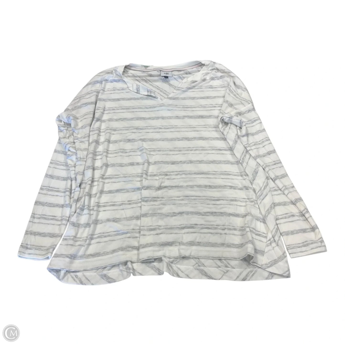 Top Long Sleeve By Cabi In Striped Pattern, Size: S
