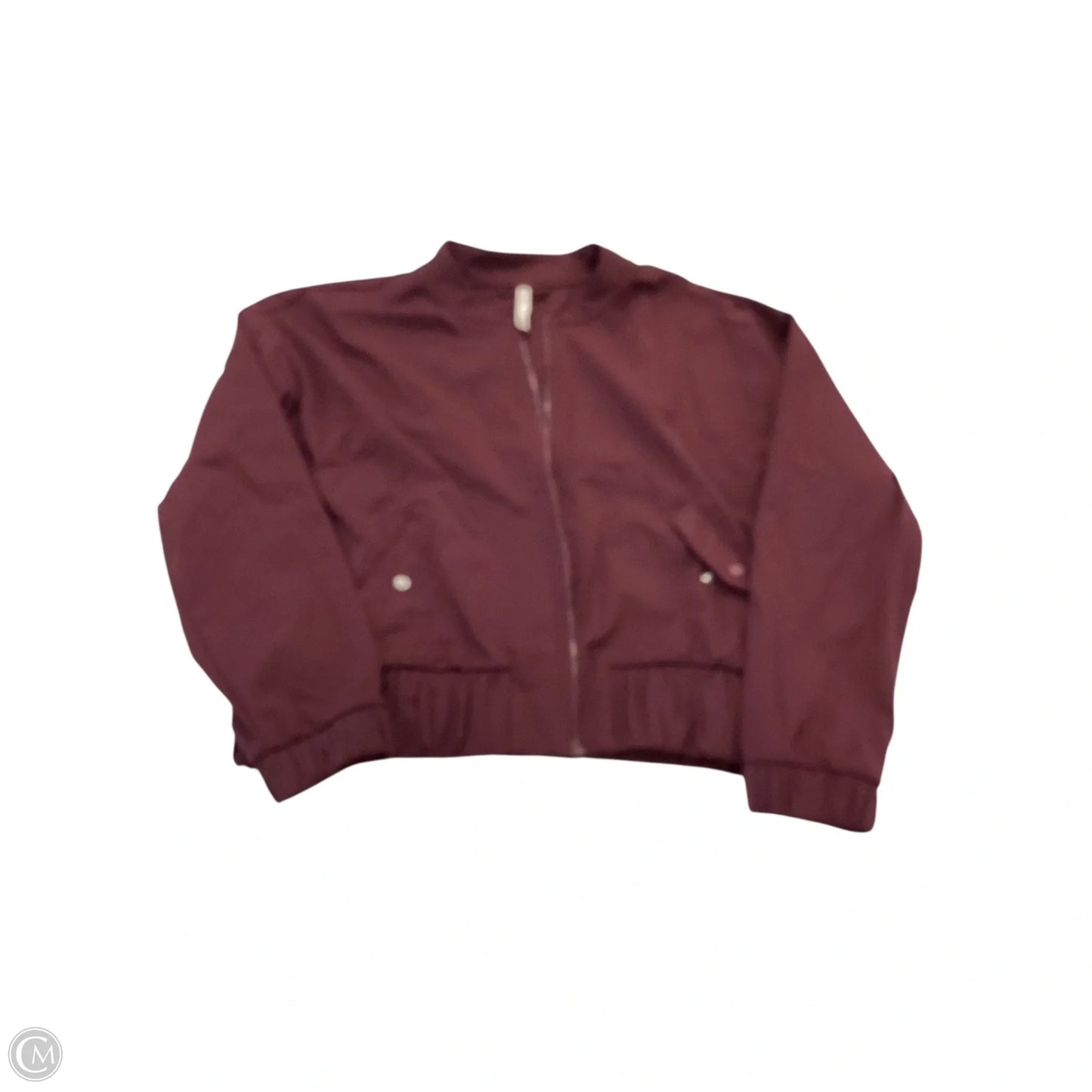 Jacket Windbreaker By Soma In Maroon, Size: M