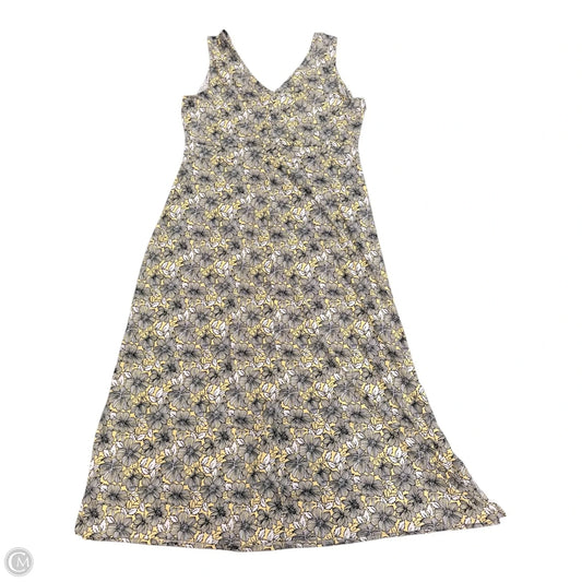 Dress Casual Maxi By Ellos In Black & Yellow, Size: 16