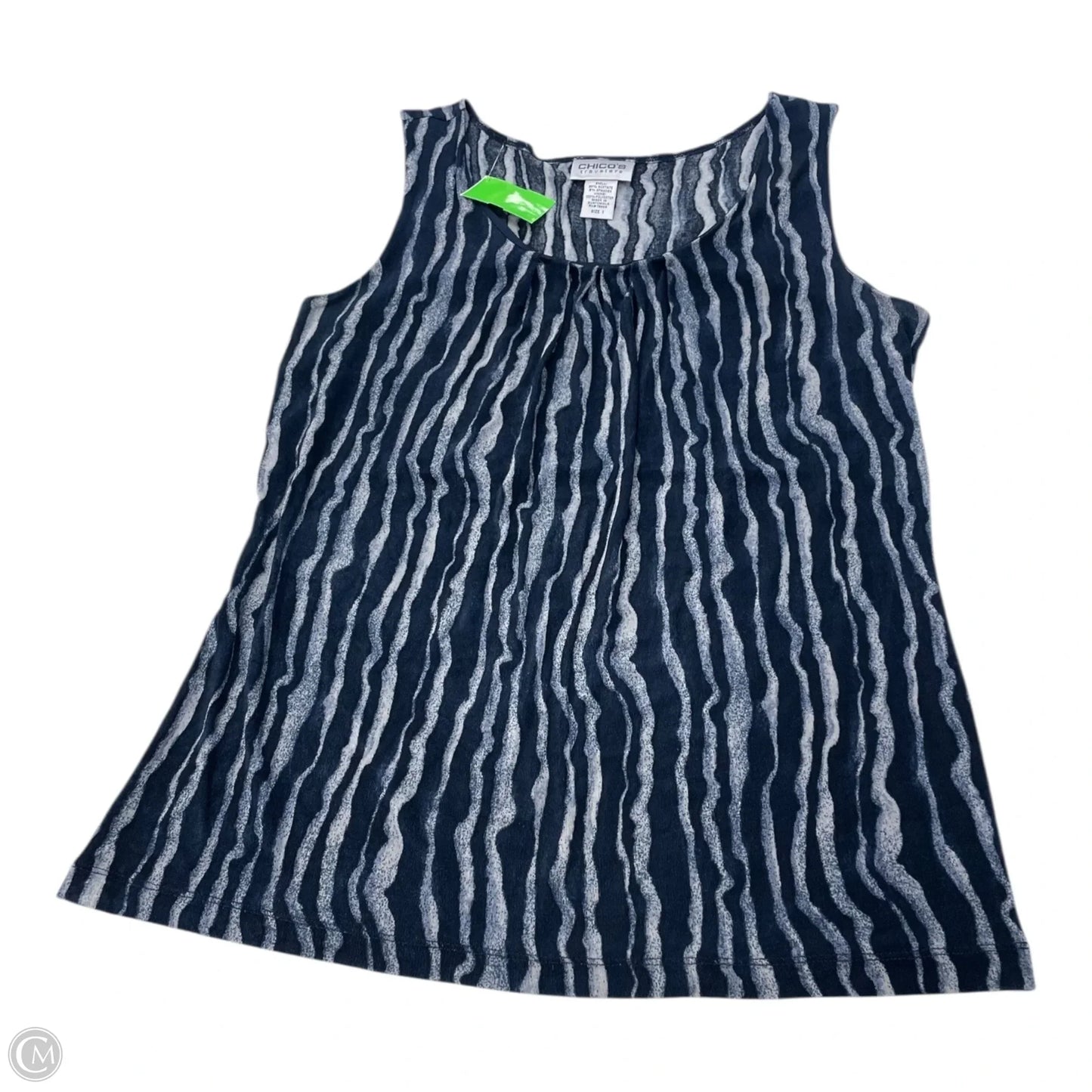 Top Sleeveless By Chicos In Blue, Size: M