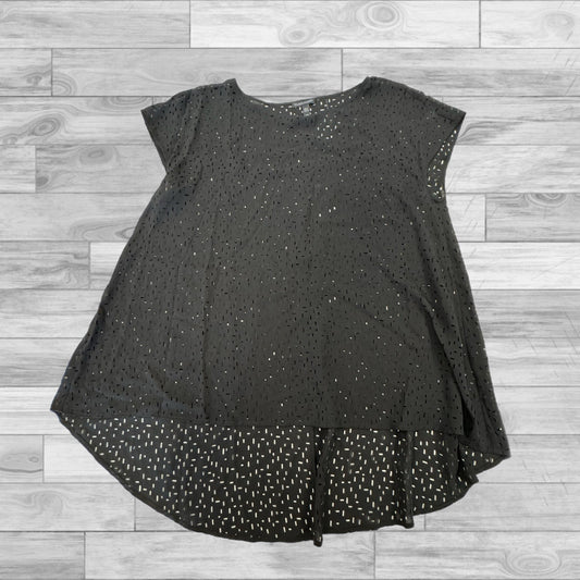 Black Top Short Sleeve Eileen Fisher, Size L