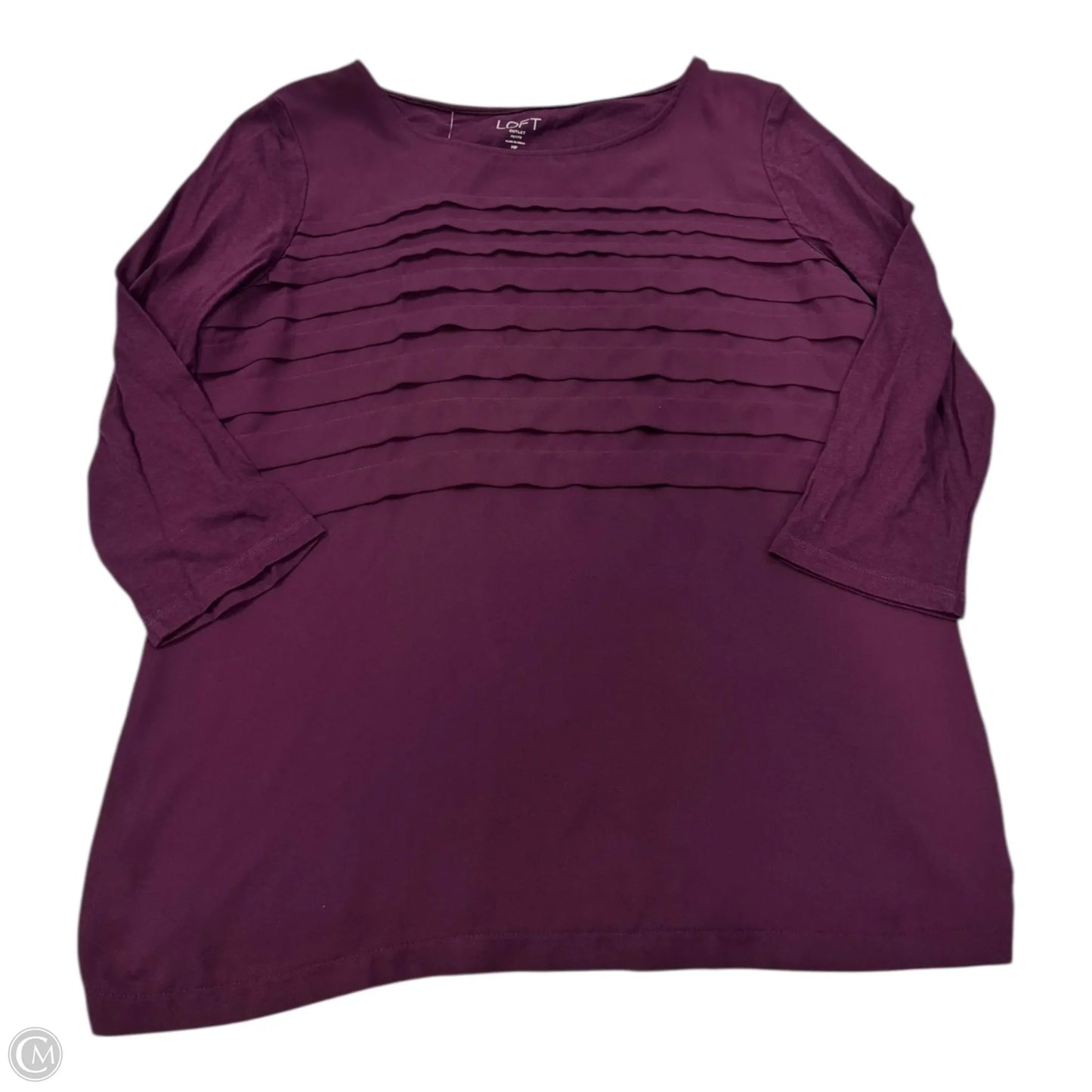 Top Long Sleeve By Loft In Purple, Size: Mp