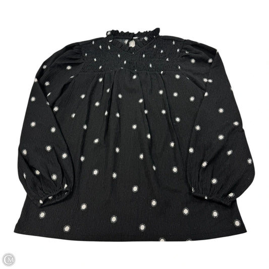 Top Long Sleeve By Ann Taylor In Black & White, Size: Sp