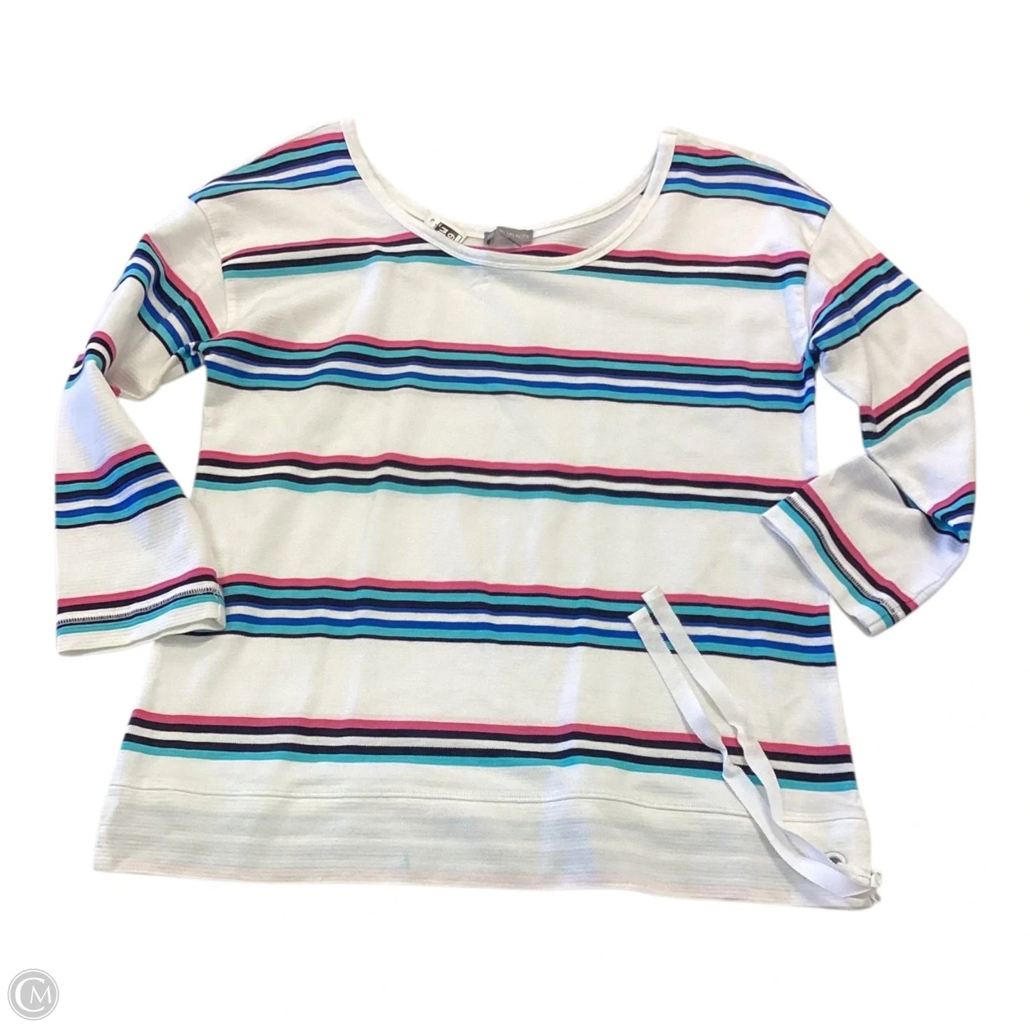 Top Long Sleeve By Talbots In Striped Pattern, Size: S