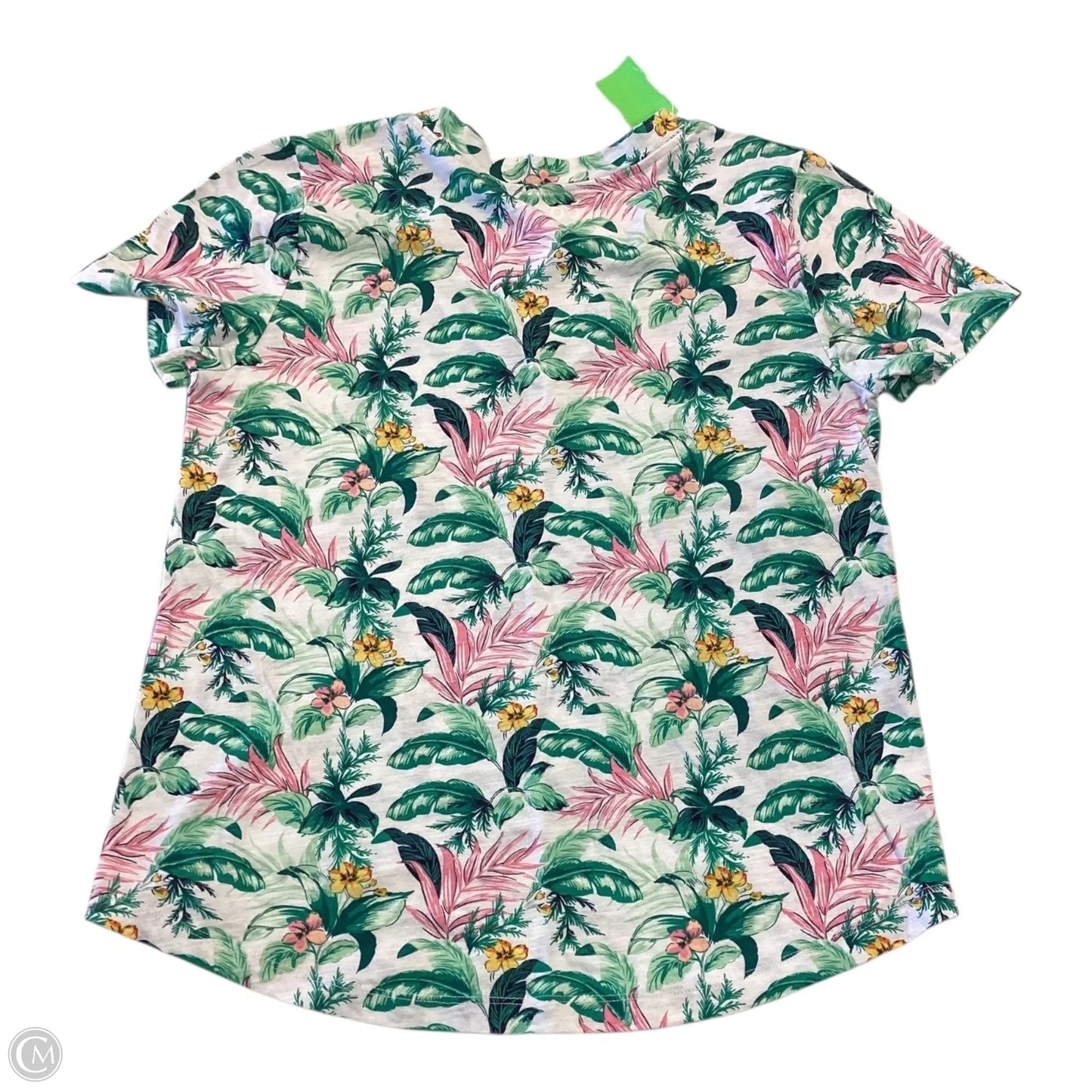 Top Short Sleeve By Loft In Tropical Print, Size: S