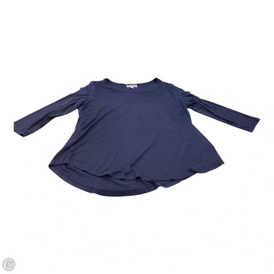 Top Long Sleeve Basic By Jm Collections In Navy, Size: M