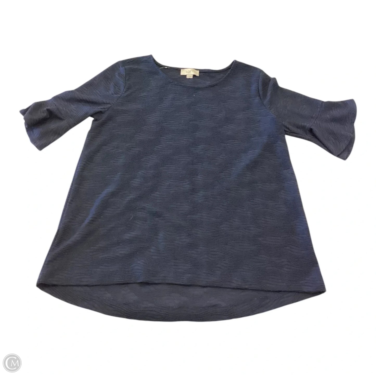 Top 3/4 Sleeve By Loft In Navy, Size: M