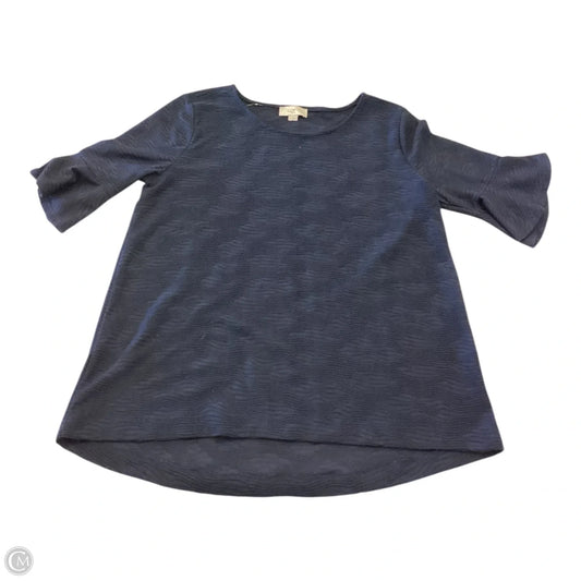 Top 3/4 Sleeve By Loft In Navy, Size: M