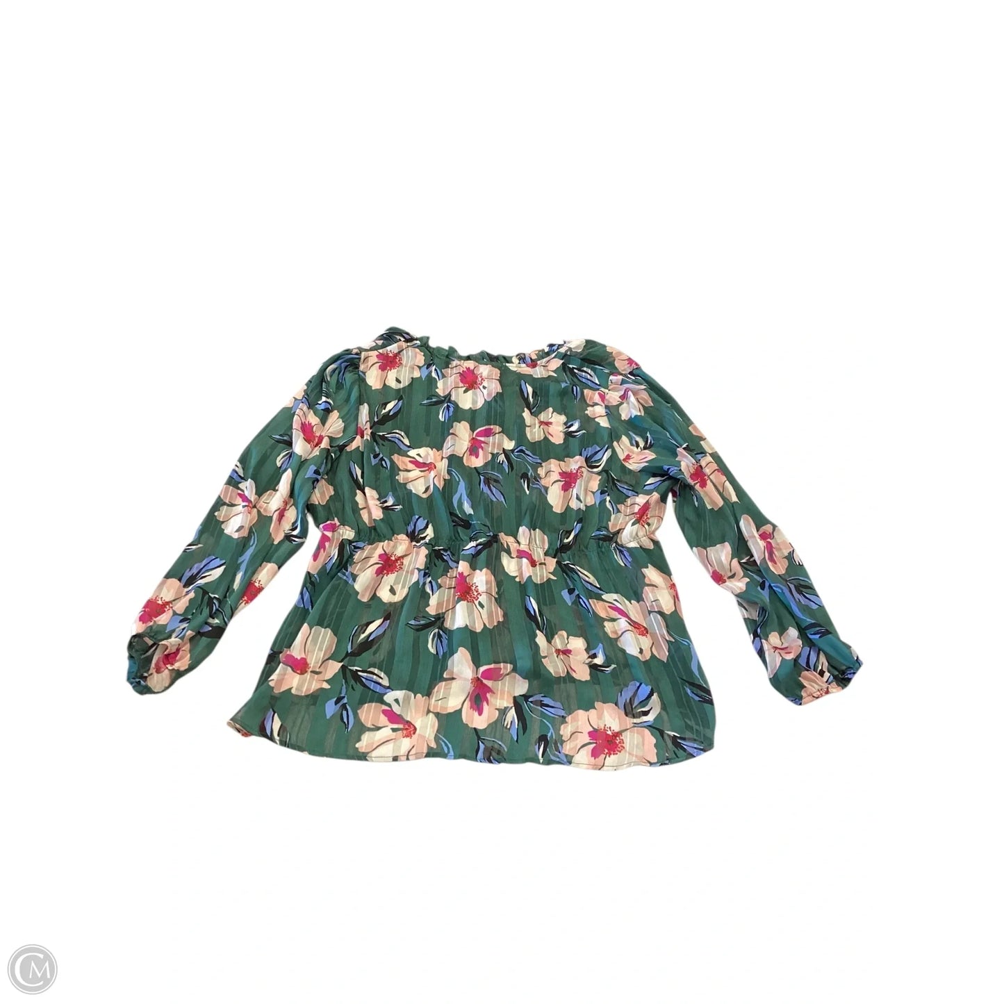 Top Long Sleeve By Sweet Rain In Floral Print, Size: 1x