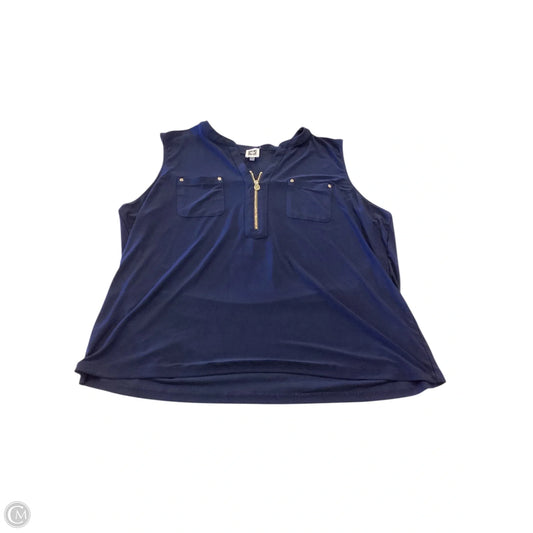 Top Sleeveless By Anne Klein In Blue, Size: Xxl
