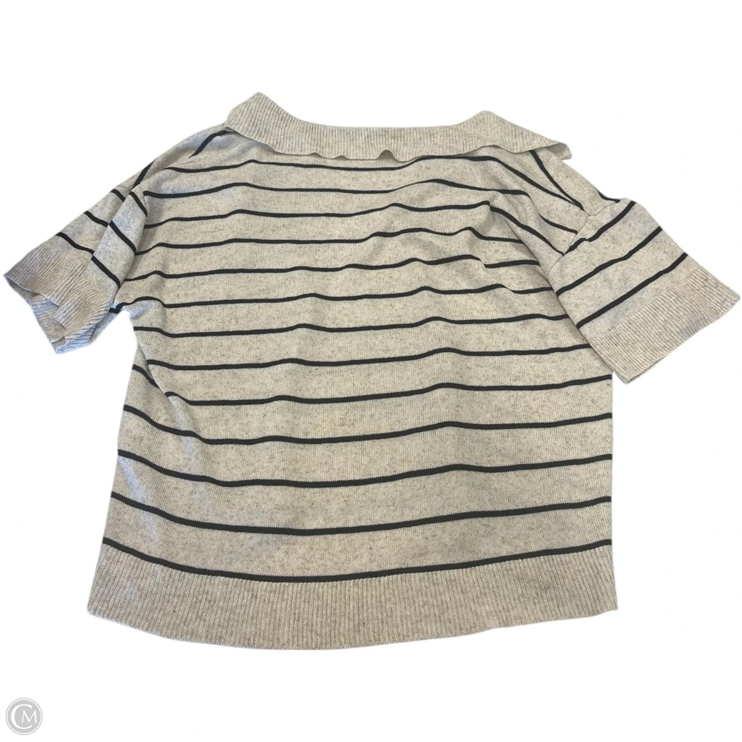 Top Short Sleeve By Max Studio In Striped Pattern, Size: M