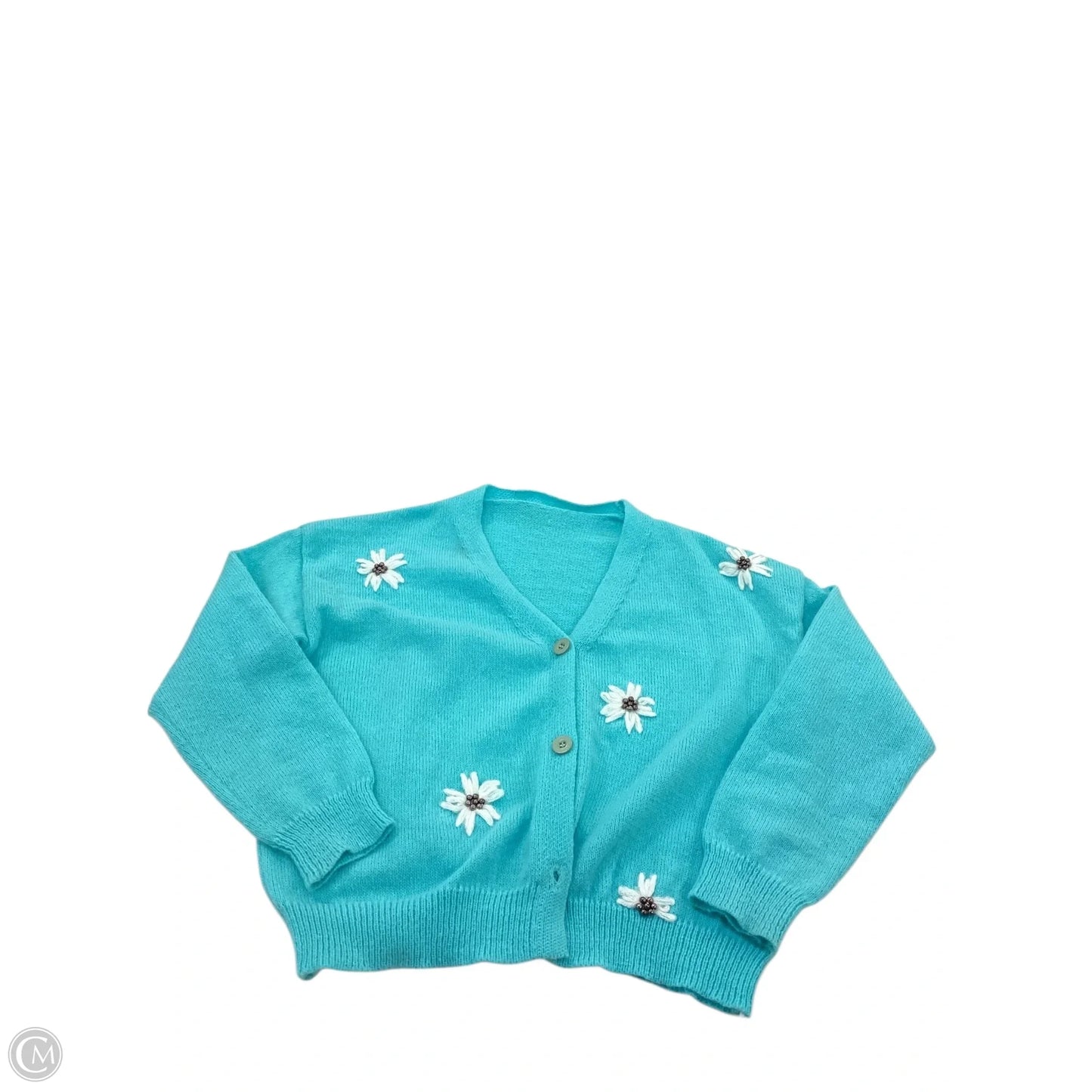 Sweater Cardigan By Clothes Mentor In Blue, Size: L