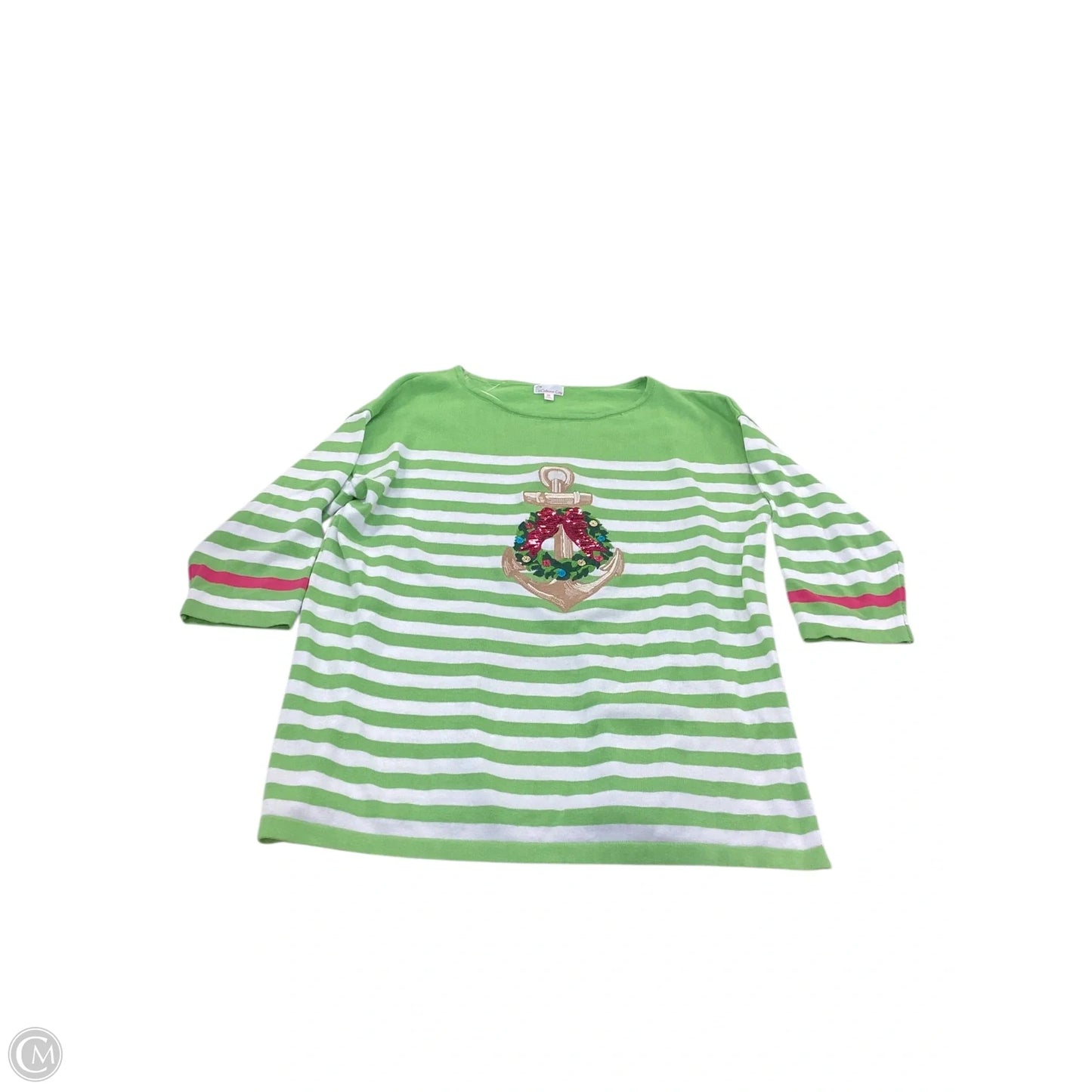 Sweater By Clothes Mentor In Striped Pattern, Size: M