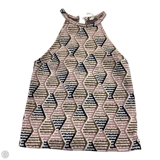 Top Sleeveless By Anthropologie In Pink & White, Size: Xs