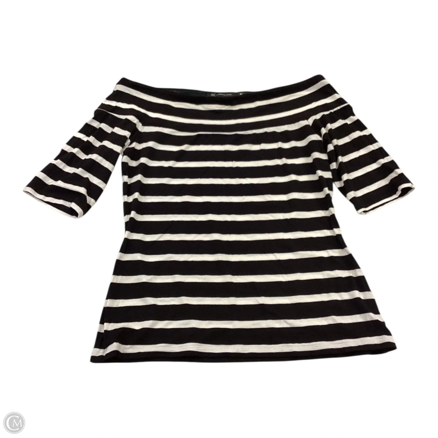 Top Short Sleeve By Inc In Striped Pattern, Size: L