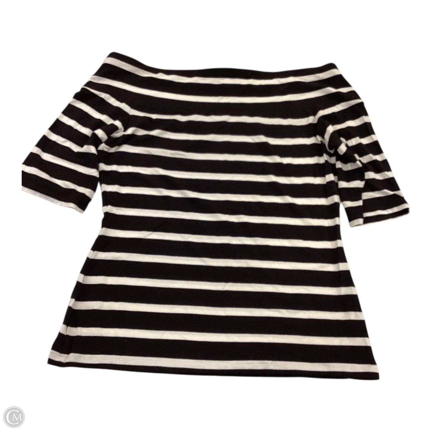 Top Short Sleeve By Inc In Striped Pattern, Size: L