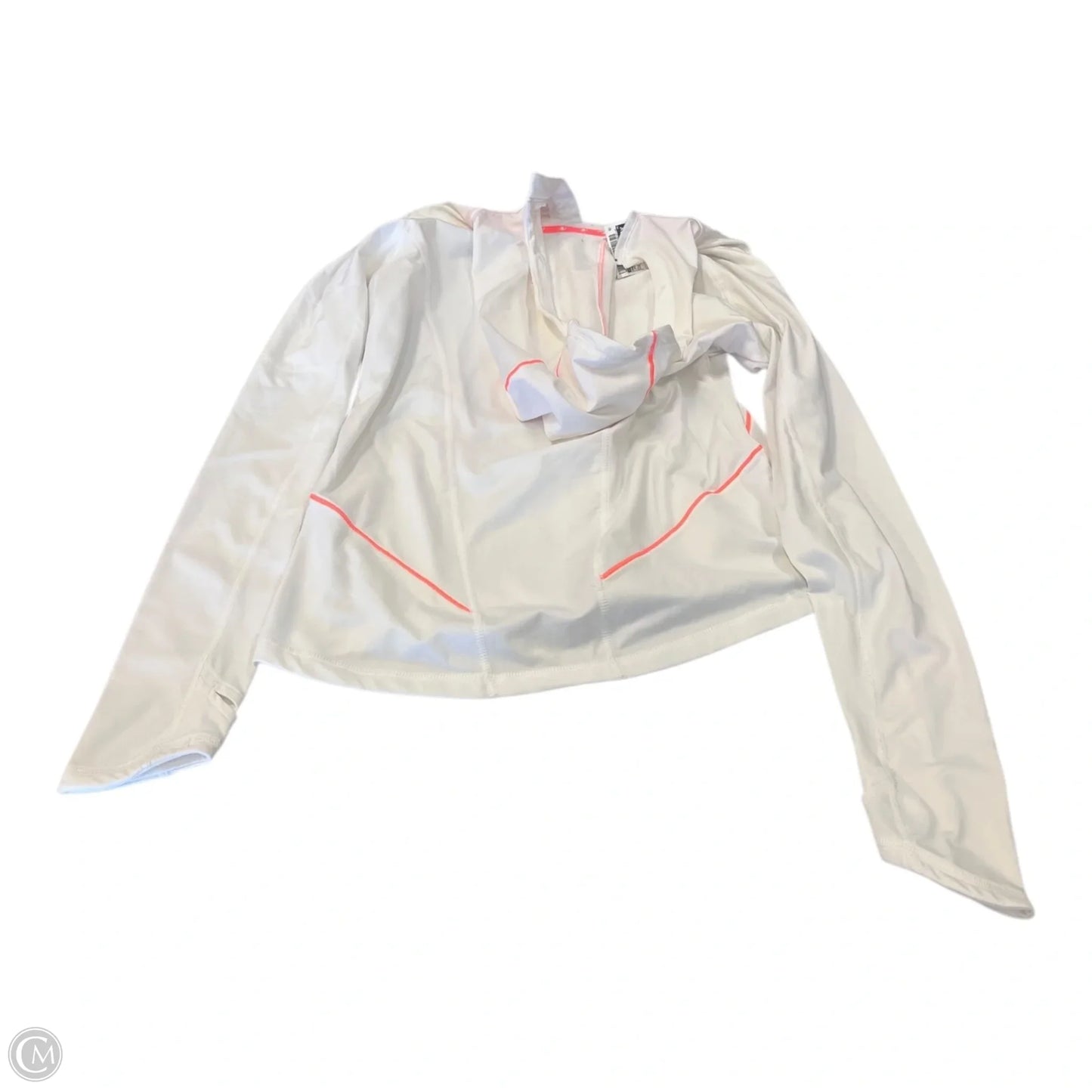 Sweatshirt Hoodie By Champion In White, Size: L