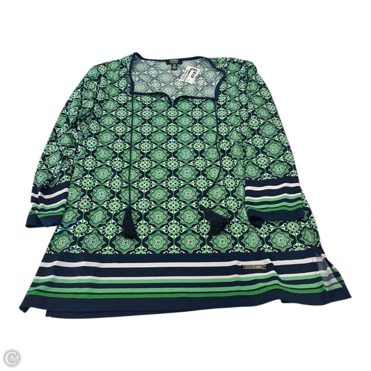 Top 3/4 Sleeve By Jones New York In Green, Size: S